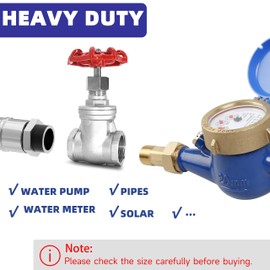 1-1/4" NPT Stainless Steel Gate Valve, Heavy Duty Female x Female Thread Manual Rotary Sluice Valve with Wheel Handle for Water, Oil, Gas, Industrial Plumbing, and HVAC Systems (1-1/4", DN32)
