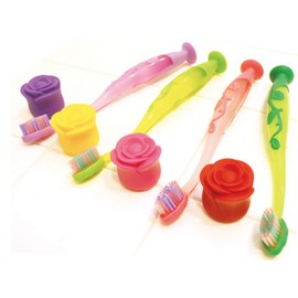 フロレス ローズ 歯ブラシ 吸盤付き スウィートピンク