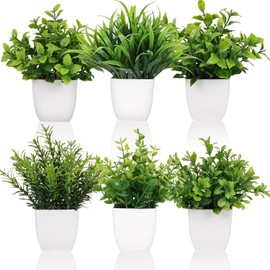 SADOWAY 2 Piezas de Plantas Artificiales Decorativas Hogar: Decoración Hogar Plantas Artificiales,Macetas Decorativas Interior Flores Artificiales Decoracion.Aplicable Familia,Oficina,Baño,Estante (6)