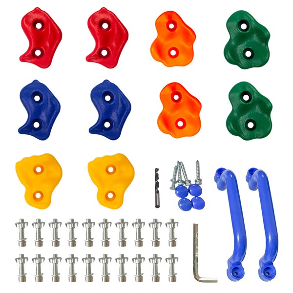 KINSPORY 10Pc Colourful Pig Nose Shape Children Rock Climbing Holds