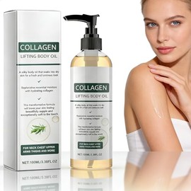 Collagen Lifting Body Oil for Mature Skin, Tightens Wrinkles & Hydrates, Firming Massage Oil for Neck, Chest, Arms, Legs