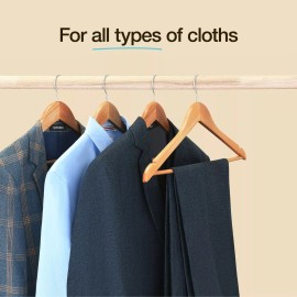 HOME IT Natural Wood Solid Wood Clothes Hangers Coat Hanger Wooden Hangers Set of 20