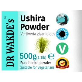 DR WAKDE'S Ushira Powder (Vetiver | Vetiveria zizanioides) - 500g (1.1lb) | Pure, Raw & Dried Powder | Ayurvedic Herb | Vegan |