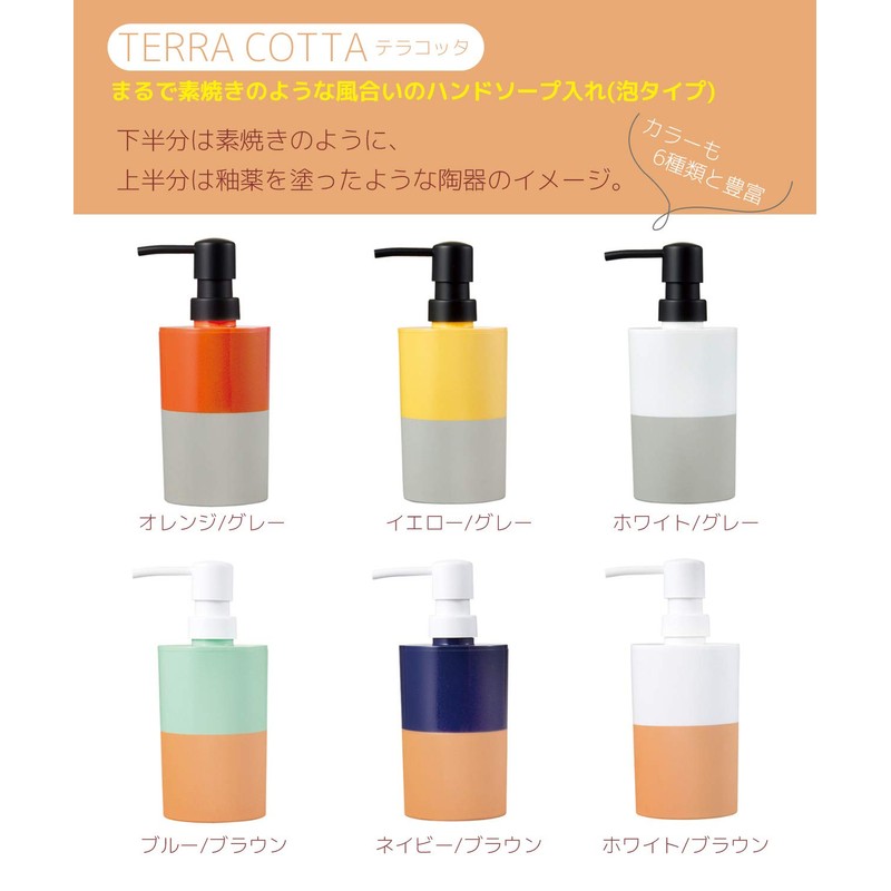 Nakajima Terra COTTA Refill Dispenser, Hand Soap, Foam Type, 12.2
