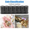 7-Hole Euro Coin Collector, Change Storage for Coin Storage (Black)