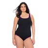 Ulla Popken Costume da Bagno Rotondo da Donna, con bordini