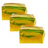 3 pcs Clear Holographic Yellow Cosmetic Bags Transparent Iridescent TPU