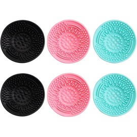 Ipetboom Limpiador de Brochas de Maquillaje 6 Piezas Almohadillas de Silicona en Colores Surtidos para Uso Profesional y Personal