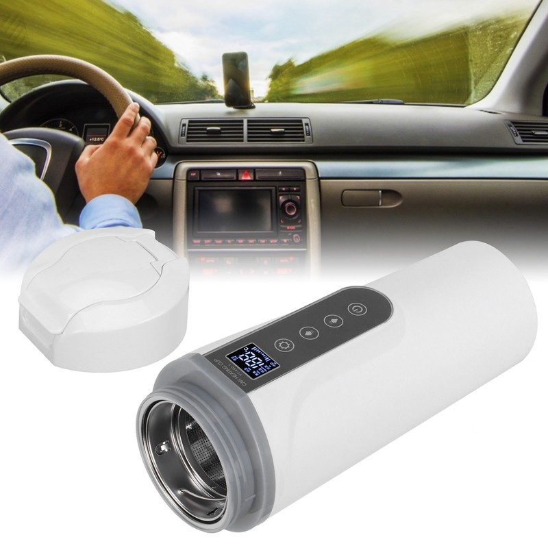450ml Vacuum Cup Digital Insulated Water Bottle Car Heating Cup