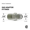 Supply Giant FTGF-38M38 Gas Connector Adapter Fitting with 3/8" Outer