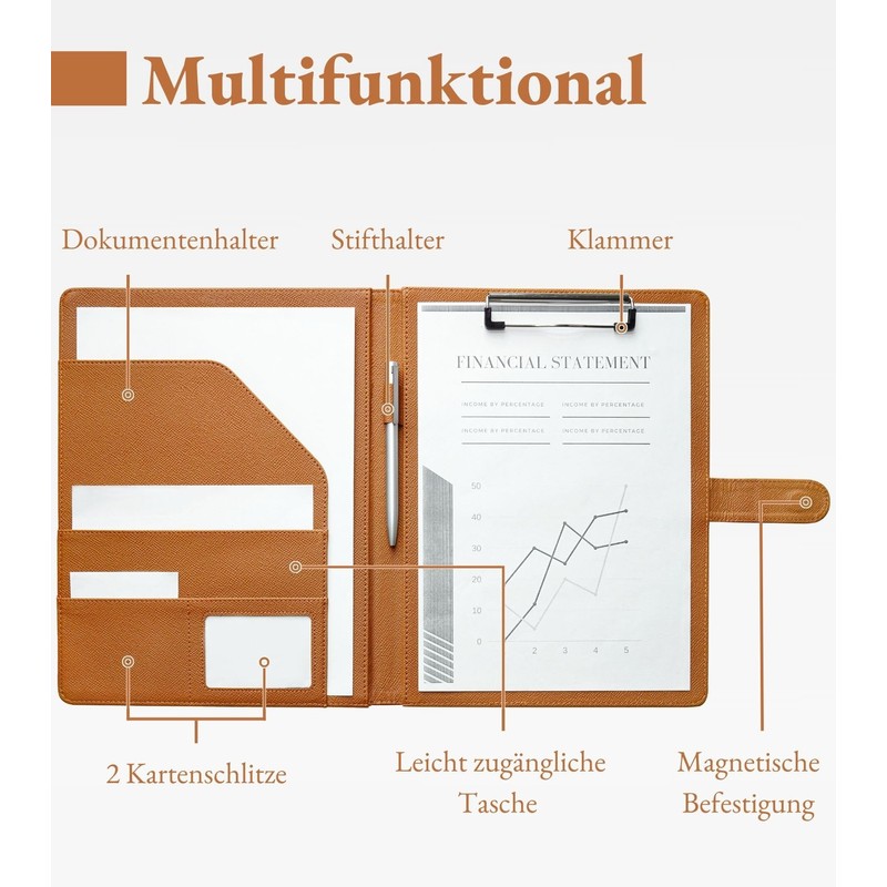 Mymazn Clipboard A4 with Lid, Folder A4 Writing Case Clipboard