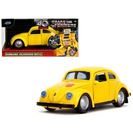 DCD for Volkswagen Beetle for Bumblebee Yellow 1/32 Scale Diecast Model Car Series for Hollywood Rides by Jada Inspired by