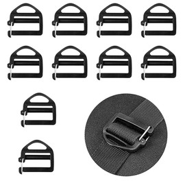 10 PCS, Outdoor Hiking Backpack Buckle, Quick-Disassemble Plastic Buckle. Suitable For Diy Luggage Straps, Pet Collars, Cargo Bindings, Seat Belts, Etc. Lightweight And Durable Black Design
