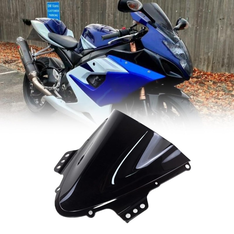Black Windshield Windscreen Double Bubble for Kawasaki Ninja 300 EX300R