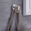 WJUAN Coat Hooks, Silver, Pack of 4 Coat Hooks, 53