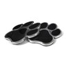 PTDecals 2 PCS Black Chrome Metal Paw Print Car Emblem