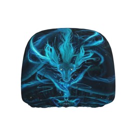 Blue Dragon Universal Car Headrest Cover Soft Car Seat Head Rest Cover Protector Fabric Head Rest Coverings for SUV Car Truck Auto Accessories 1 Piece