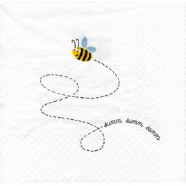 20 Napkins Cute Bees, Bee Summ Napkins, Summer, Spring, Birthdays, Children's Party, Boy, Girl, Table Decoration, Decoupage, Table Decoration, 33 x 33 cm