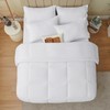 CozyLux Twin XL Comforter Set White, 5 Pieces Twin Extra