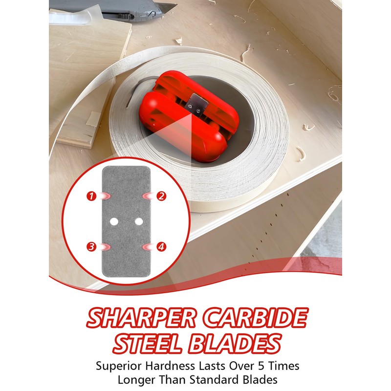 Edge Banding Trimmer, Edge Band Trimmer with Four Sharp Cutting
