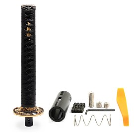 GSTP Automatic Katana Shift Knob Samurai Sword Weighted Gear Shifter Konb Universal for Cars with Lock Button (26cm Black)
