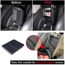 Car Armrest Hidden Storage Box Compatible with Land Rover Discovery 4 LR4 2010-2016 Center Console Handrail Privacy Organizer Tray Armrest Storage Box Container Insert Pallet Manager Inter Accessories