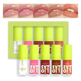 Set De Cuidado Labial Hidratante Glossy Liquid Lip Oil Gloss                                                                                          