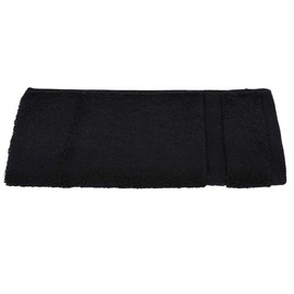 Georgiabags 3-Pack Fingertip Hand Terry Towels, 100% Turkish Cotton, 11"x18", Hemmed Fingertip Towel, Sport Towel Terry Hemmed Towels (3, Black)