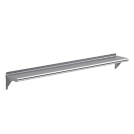 Unbranded 8 in. x 60 in. Stainless Steel Wall Shelf