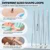 5PCS Blackhead Remover Comedone Extractor,Stainless Pimple Popper Tool，Curved Blackhead Tweezers