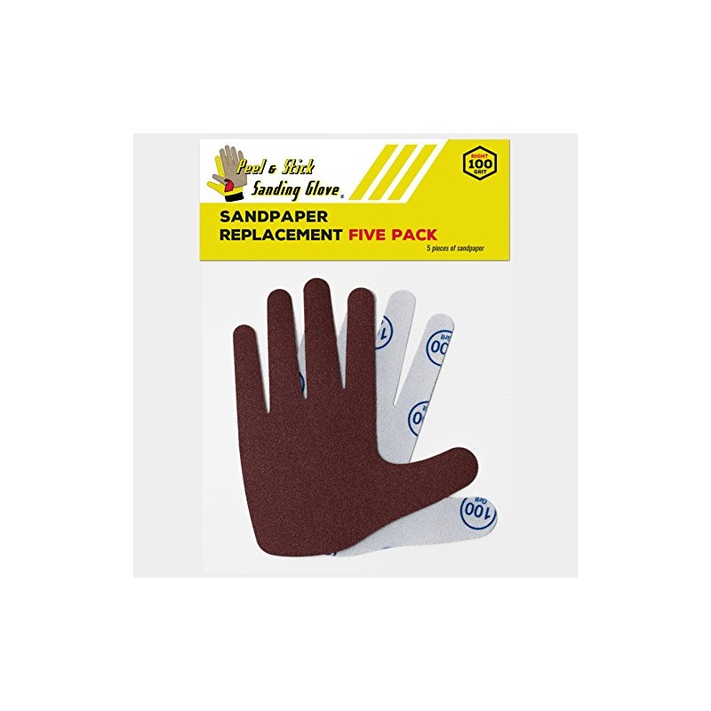 Sandpaper Replacement Five Pack - RIGHT HAND 100 Grit