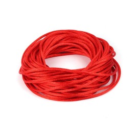 Angel Malone 10 Mtrs. X 2mm Premium Quality Kumihimo Rattail Satin Cord Jewellery Making - UK Seller (Pillar Box Red)