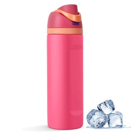 ZAKVOP Thermos Flask with Straw, 710 ml Stainless Steel Drinking Bottle with 2-in-1 Lid, Sports Bottle, BPA-Free, Insulated Bottle for Hot and Cold Drinks Water Bottle