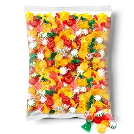 Hard Candy Party Mix | 6 Pound Bulk Bag | Starlight Mints, Strawberry, Cinnamon, Butterscotch, Fruit Flavors | Individually Wrapped Christmas Candy - Approx. 450 Count