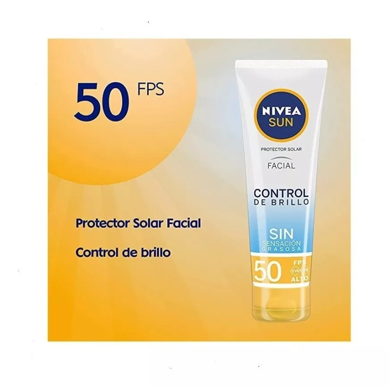 Nivea Protector Solar Nivea Sun Facial Control De Brillo Fps