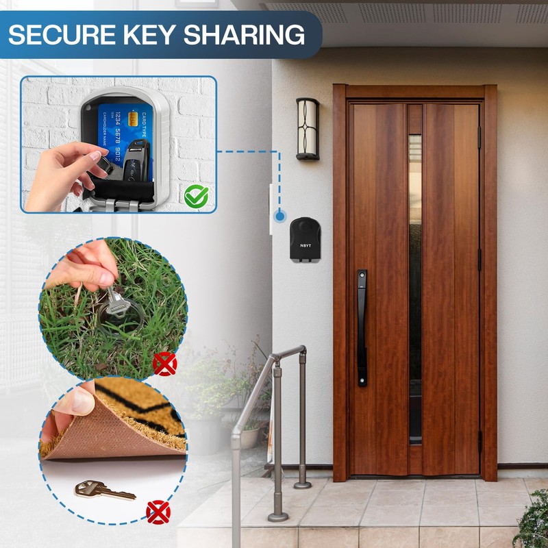 NBYT Portable Combination Lock keybox, Forgotten code can be found,For