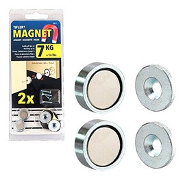 2 x Magnetic Flush Countersink Door Catch