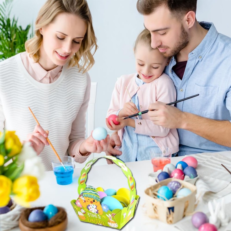 Pack of 12 Easter Baskets Craft Paper, Easter Basket Craft