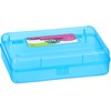 Enday Pencil Box Blue, Plastic Pencil Case, Multipurpose Storage Utility