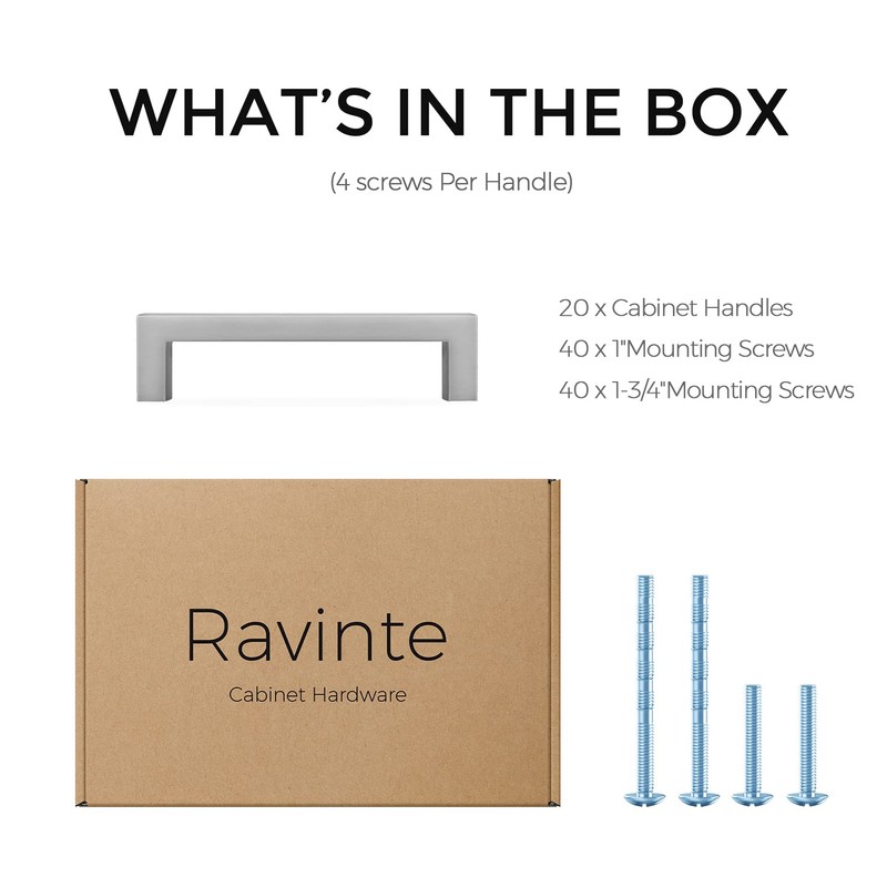 Ravinte 20 Pack Solid 3 Inch Center to Center Slim