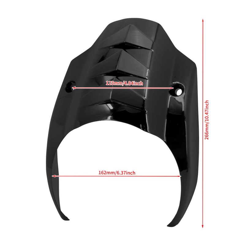 HDBUBALUS Gloss Black Front Headlight Fairing Cover For Harley Softail