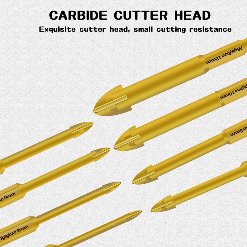 Mgtgbao Golden 10PC 6mm Masonry Drill Bits, Concrete Drill Bit