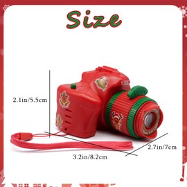 Christmas Projector for Kids Educational Toy Featuring 12 Festive Patterns, Camera Shaped Design, and Light Up Santa Claus,Perfect for Early Education, Party Favors, and Stocking Fillers