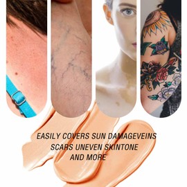 Leg and Body Makeup,Concealer Leg Cream,Moisturizer Leg Makeup Waterproof no Transfer Even Skin Tone Flawless Looking Body Lotion Coverage Foundation(Medium Golw #2 * 2)