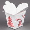 Fold-Pak 16WHPAGODM 16 oz. Pagoda Chinese/Asian Paper Take-Out Container with