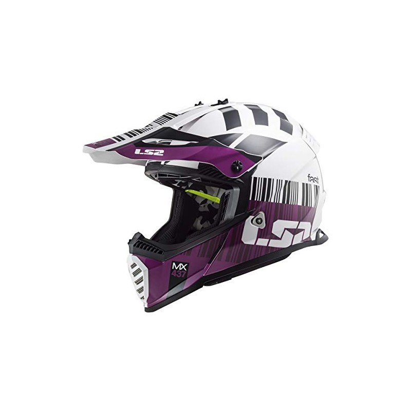 LS2 Helmets Gate Xcode Full Face Helmet (Gloss White Violet