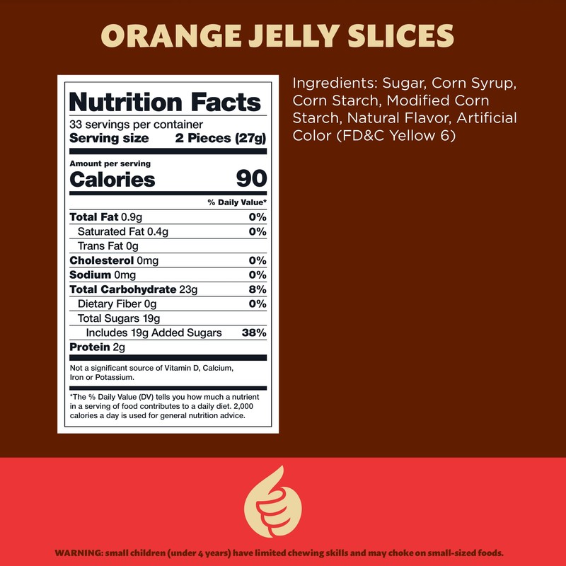 Orange Slices Jelly Candy | 2-Pound Bag | Sugar-Dusted |