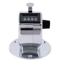Leadigol Digital Hand Tally Counter Practical Metal Counting Number Display 0~9999 Mechanical with Base Maximum Manual Desktop Counter
