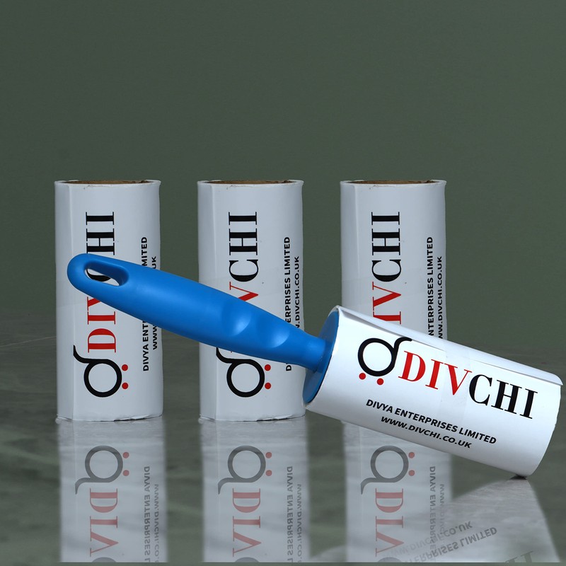 DIVCHI Lint Roller+4 Refill Sticky Replacement Heads Easily and Quickly