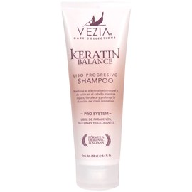 Shampoo Keratine Balance Liso Progresivo Vezia - Care Collections Sin Sulfatos Ni Parabenos PRO SYSTEM Mantiene Efecto Alisado Natural 250 ml
